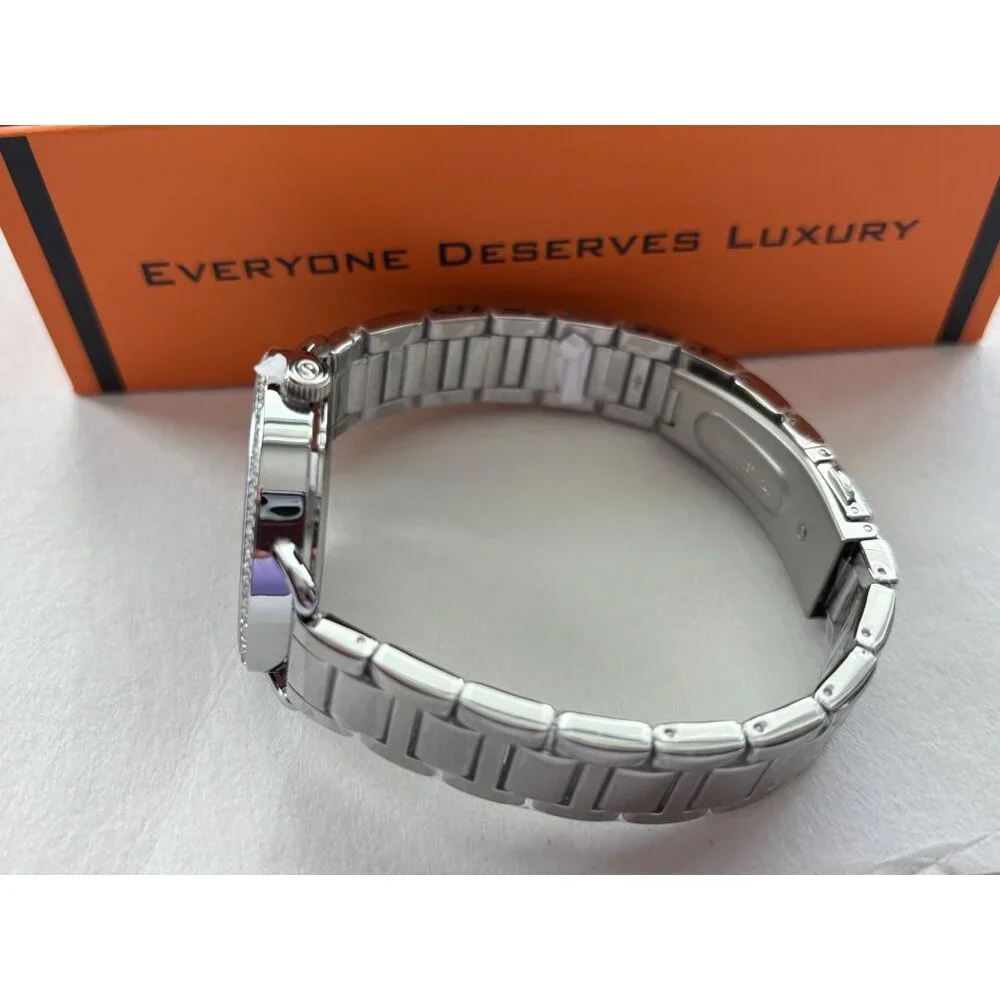 Stührling Original Women's Silver Watch With Crystal Heart Dial & Stainless Stee - Picture 3 of 5